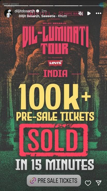 Pre-sale tickets result