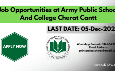 Job Opportunities at Army Public School and College Cherat Cantt